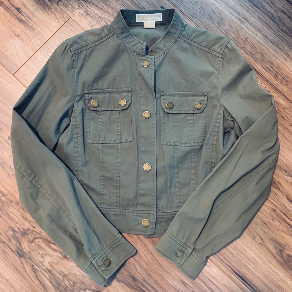 Michael Kors • Olive Button Up Jacket